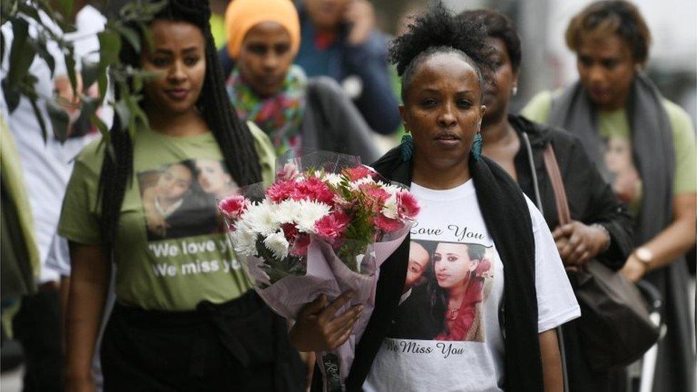 Friends and relatives of Grenfell Tower fire victims