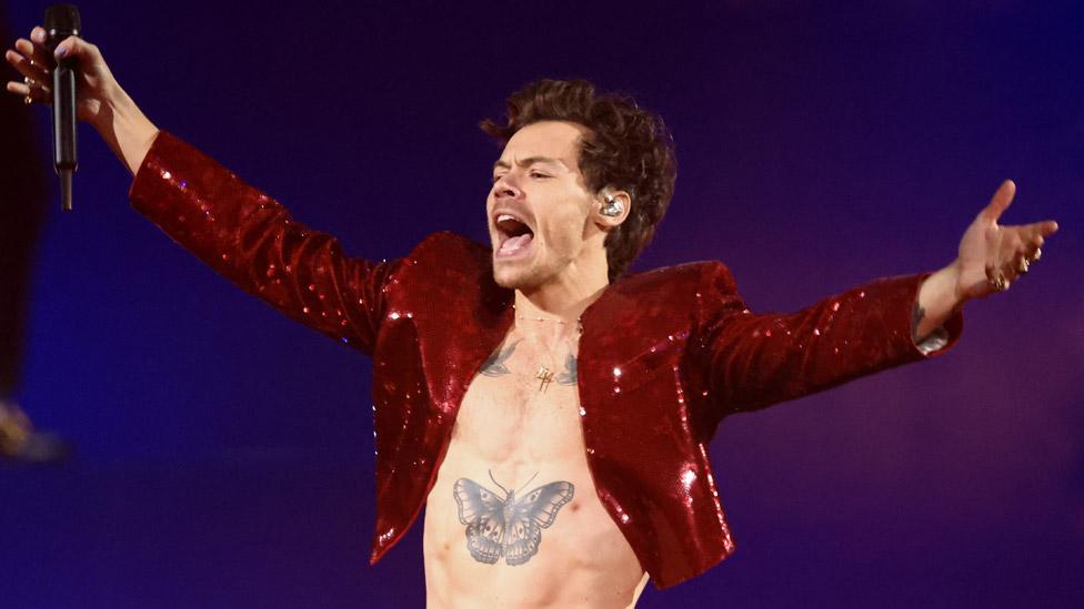 Harry Styles on stage