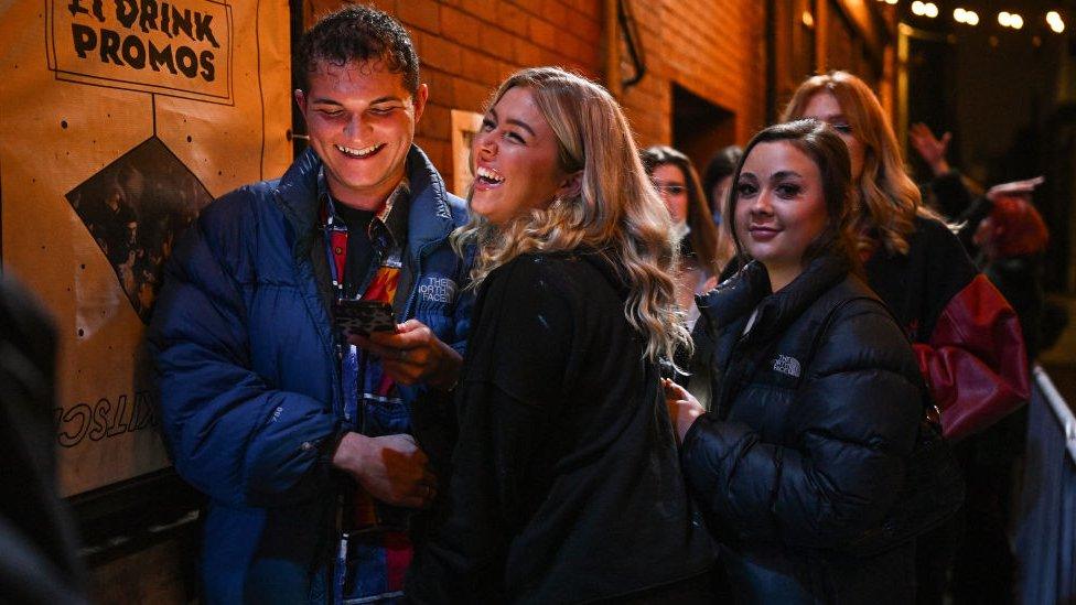 Nightclub queue in Scotland