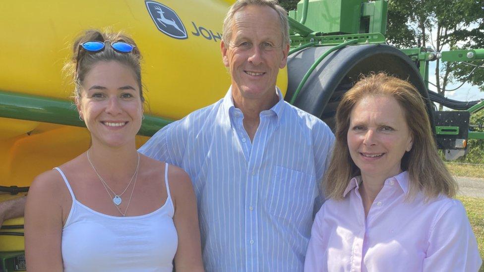 Rebecca with her parents