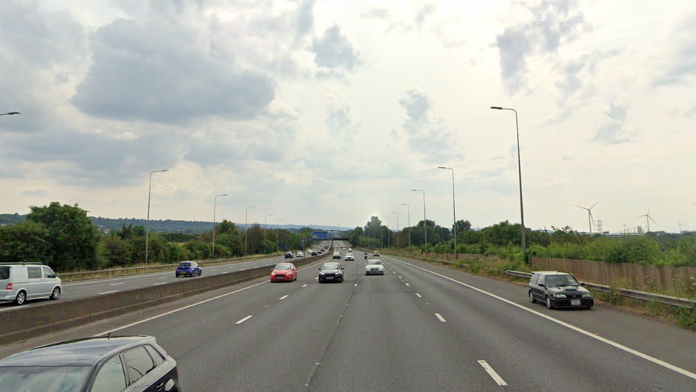 Cars driving on the M5