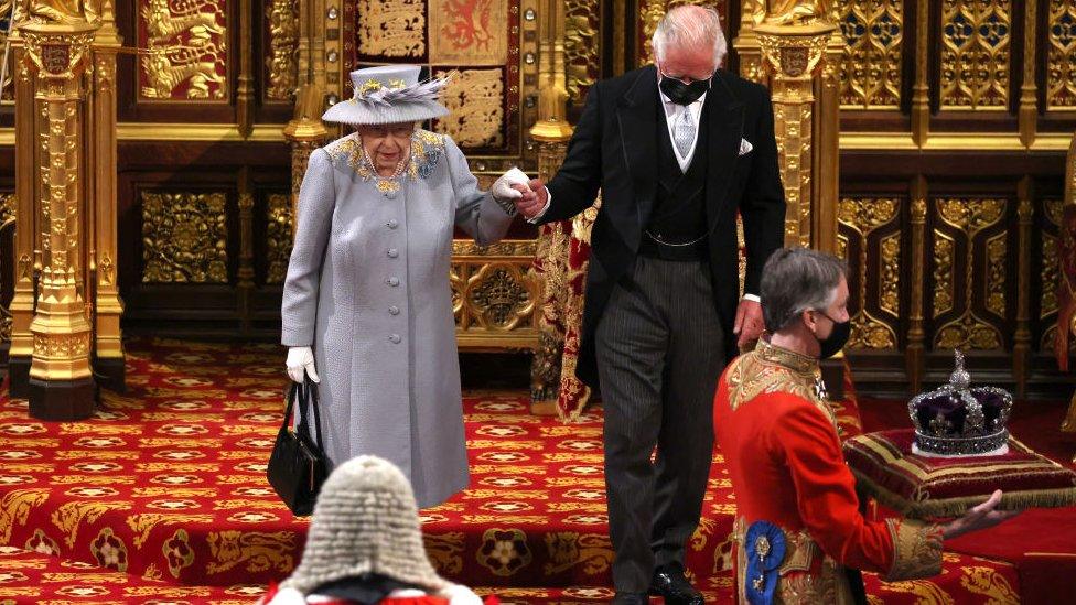 The Queen and Prince of Wales at the state opening of Parliament