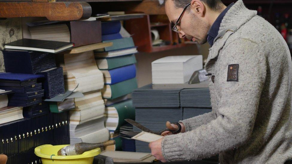 Belgrade bookbinder Aleksandar Petkovic