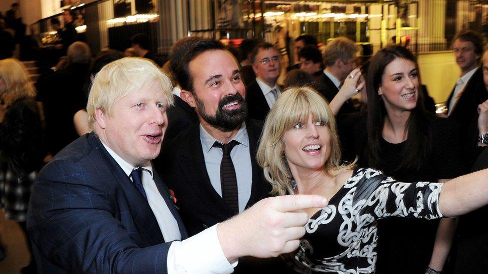 Boris Johnson, Evgeny Lebedev and Rachel Johnson in 2012