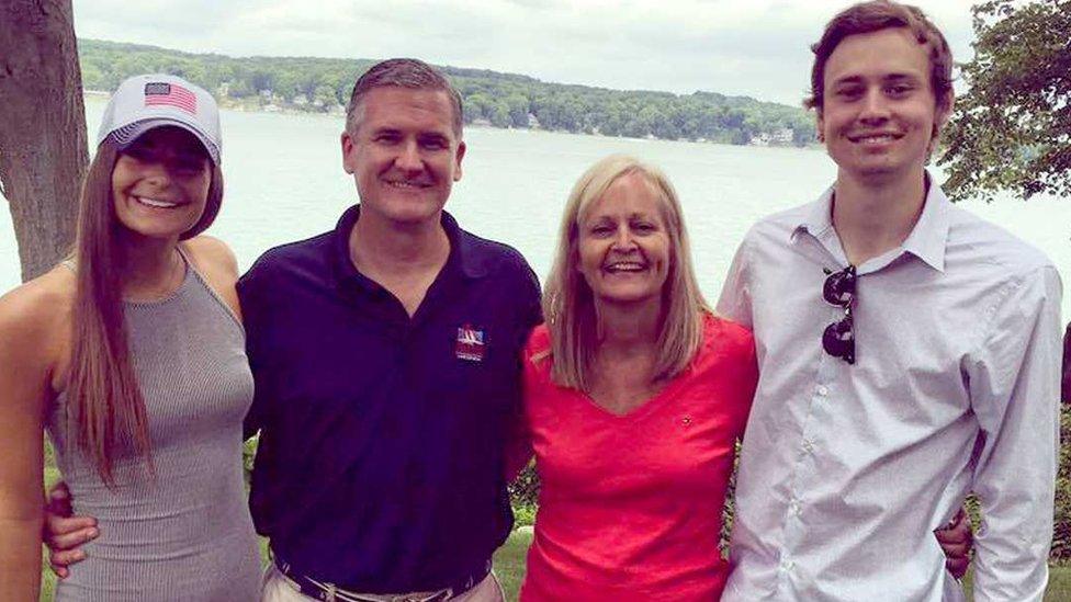 Abbey Conner (left), her brother Austin (far right) and their parents