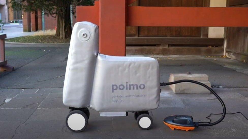 Poimo has been designed to fit inside a rucksack