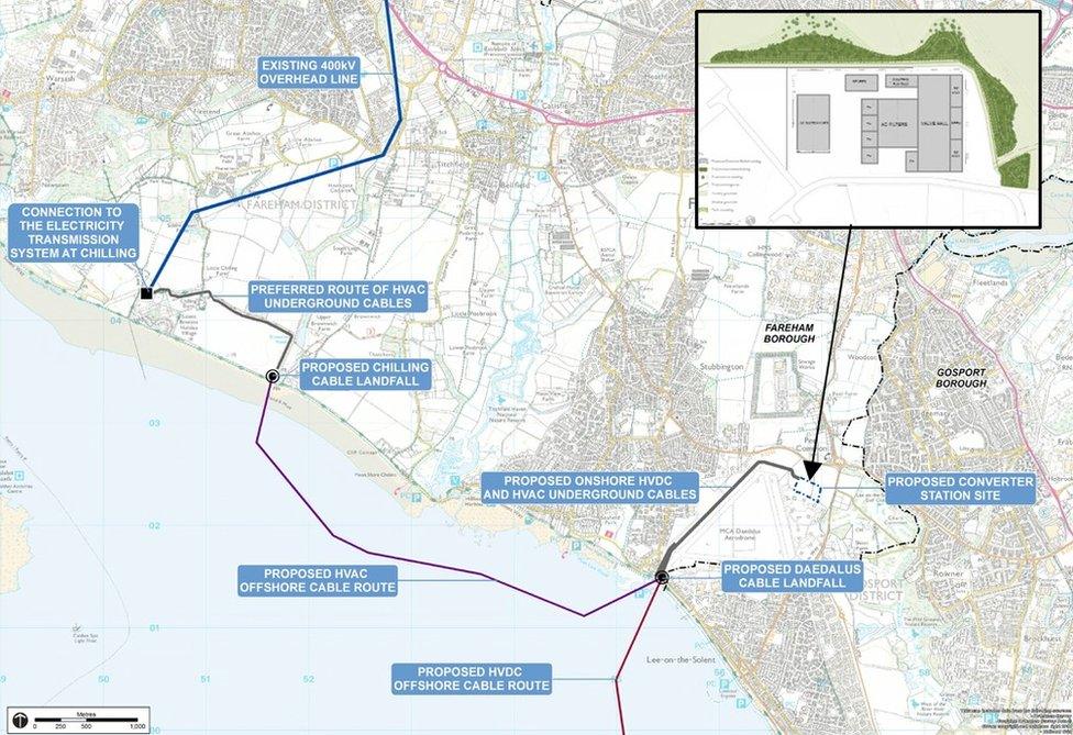 Map of new National Grid building