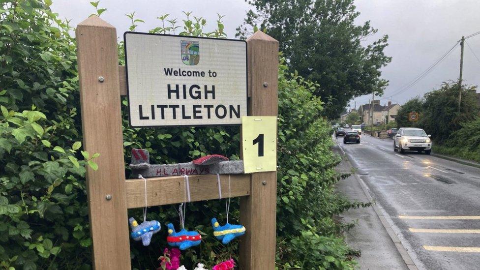 High Littleton sign