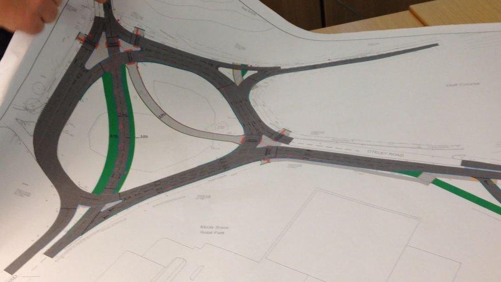 Meole Brace roundabout