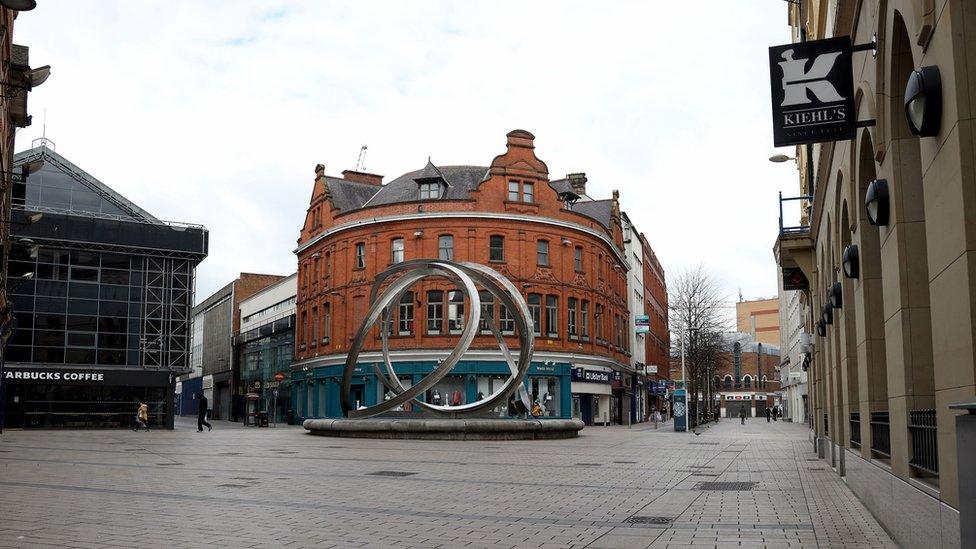 Empty streets in Belfast