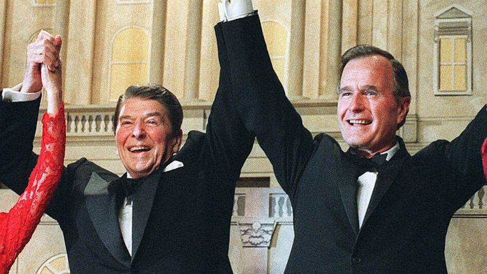 Ronald Reagan and George Bush