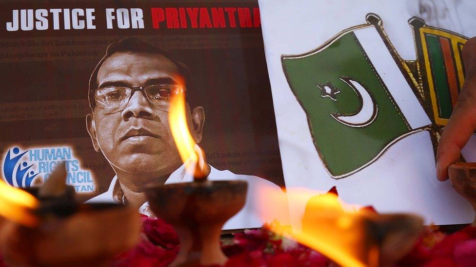 Priyantha Diyawadanage's violent death has sparked protests across Pakistan and Sri Lanka