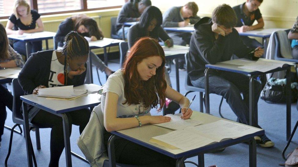 Students sitting an exam