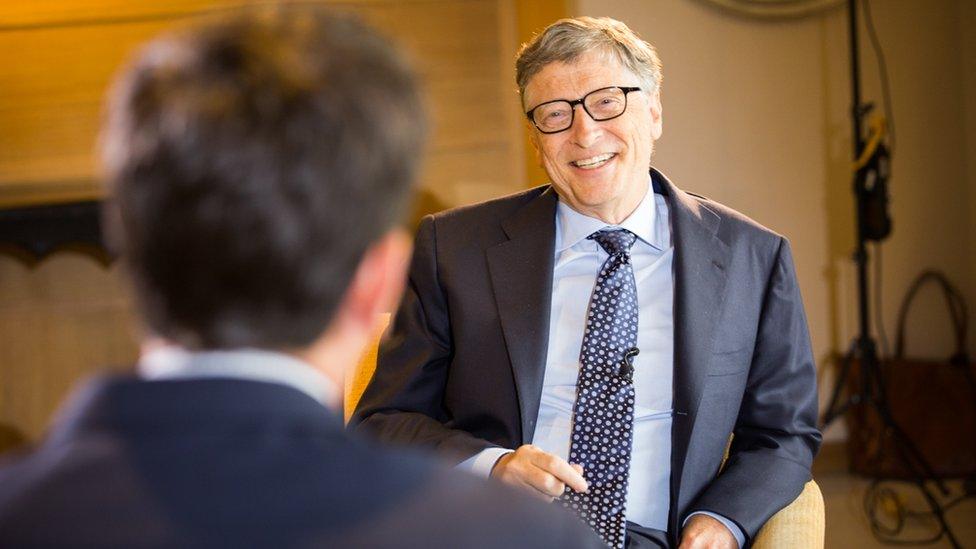 Bill Gates was interviewed by the BBC's Justin Rowlatt