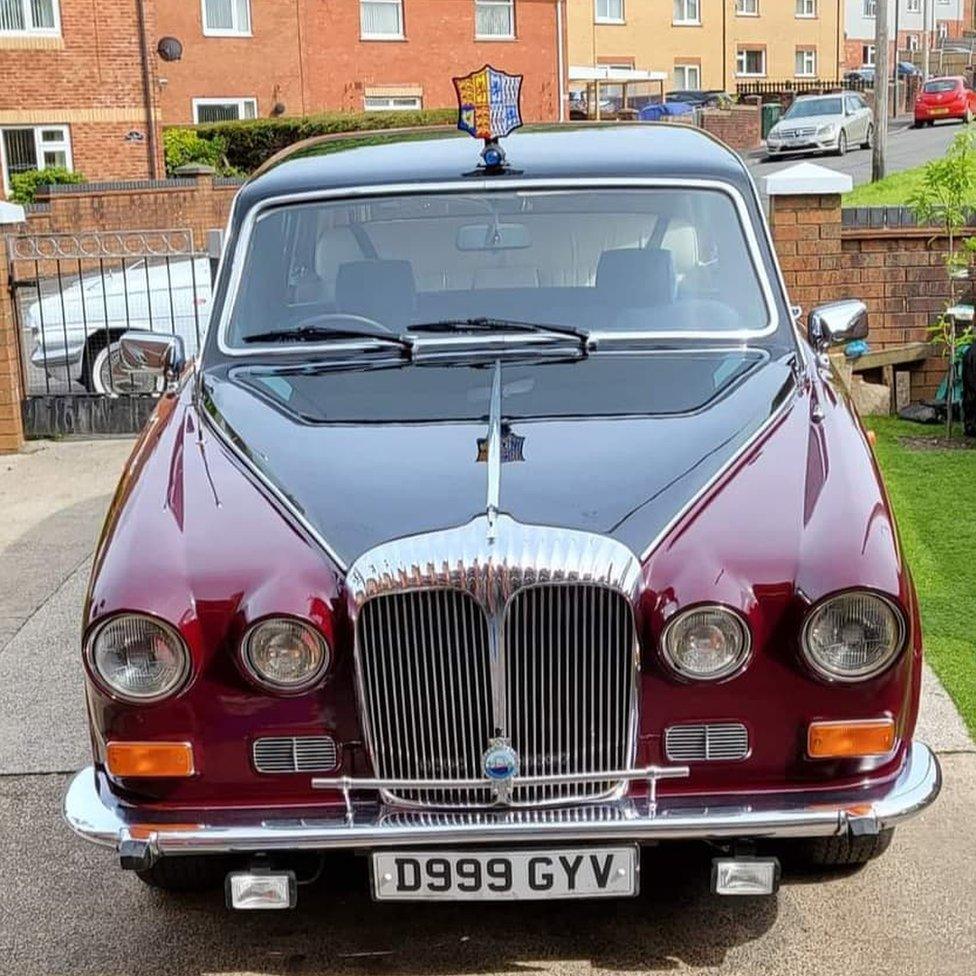 The Jaguar that has been sat in Trevor's garage