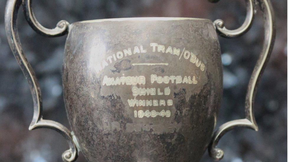 A miniature copy of a Tramways trophy won in around 1938