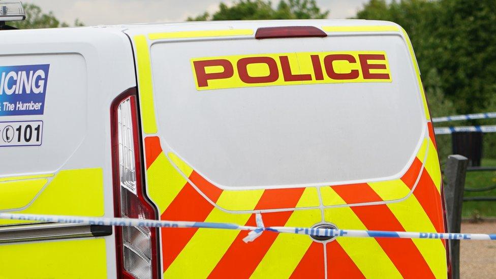 A stock photo of a police van