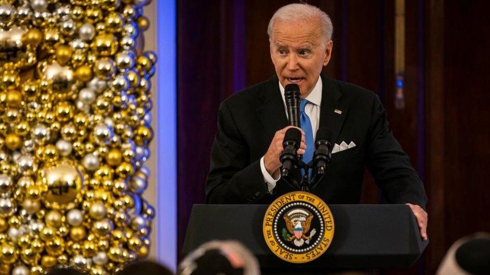 Biden at a Hanukkah event