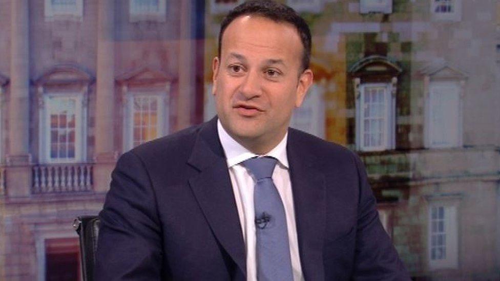 Leo Varadkar said the Irish government was not contemplating a hard border