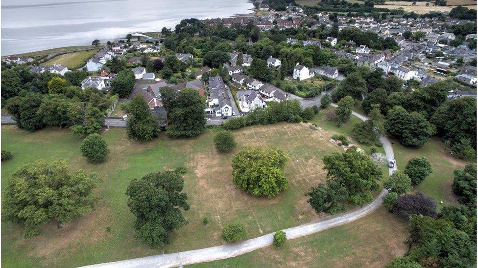 AERIAL VIEW OF HUTS