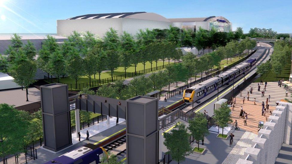 Artist's impression of new station for Brabazon area in Bristol