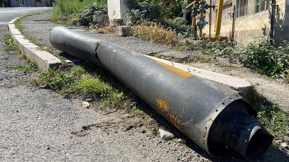 Long-range missile debris, Stepanakert, 12 Oct 20