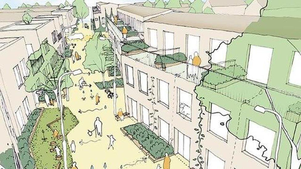 An "illustrative masterplan" has been developed for the site