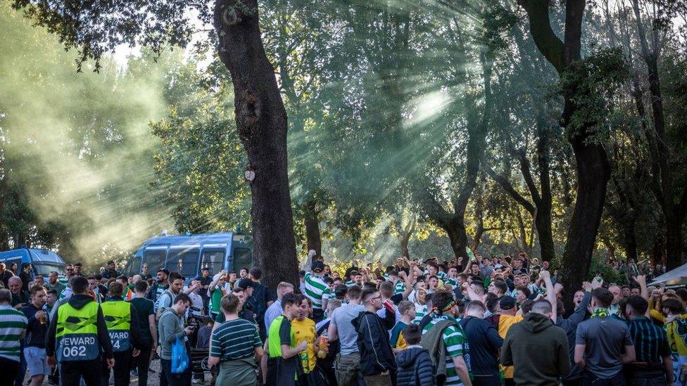 Celtic fans in Rome