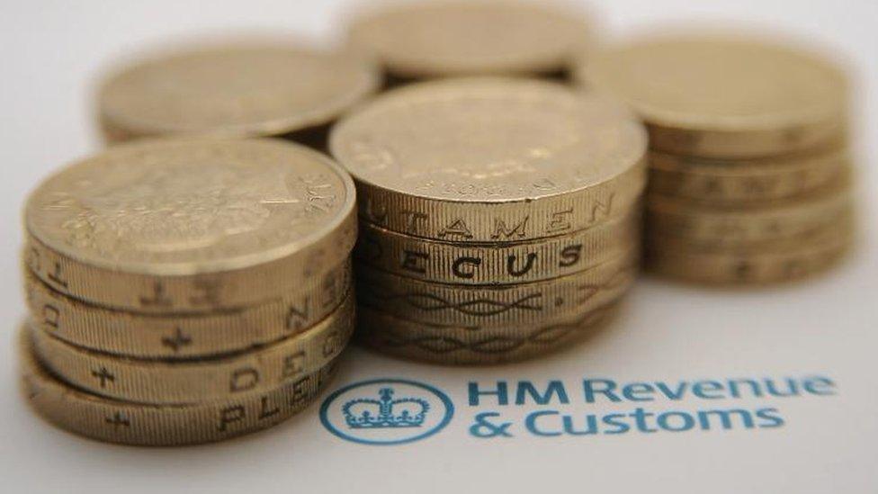 Coins and HMRC letterhead