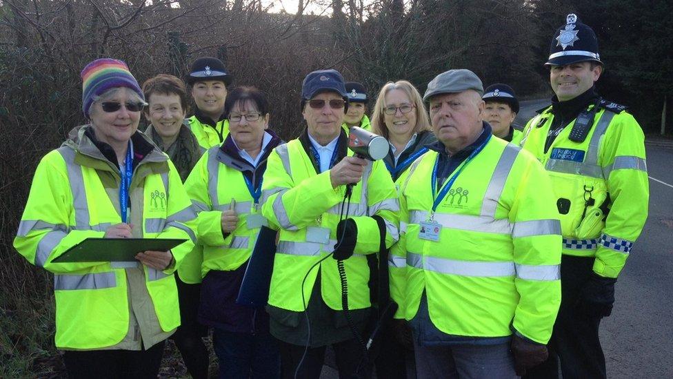 Villagers in Waterloo are working with police in a bid to reduce driving speeds