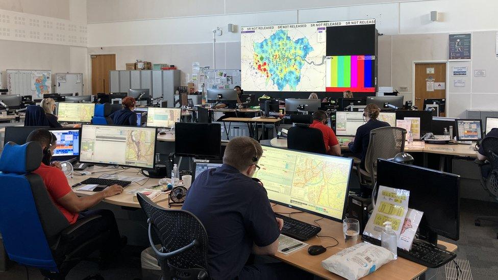 LFB control room in Wimbledon