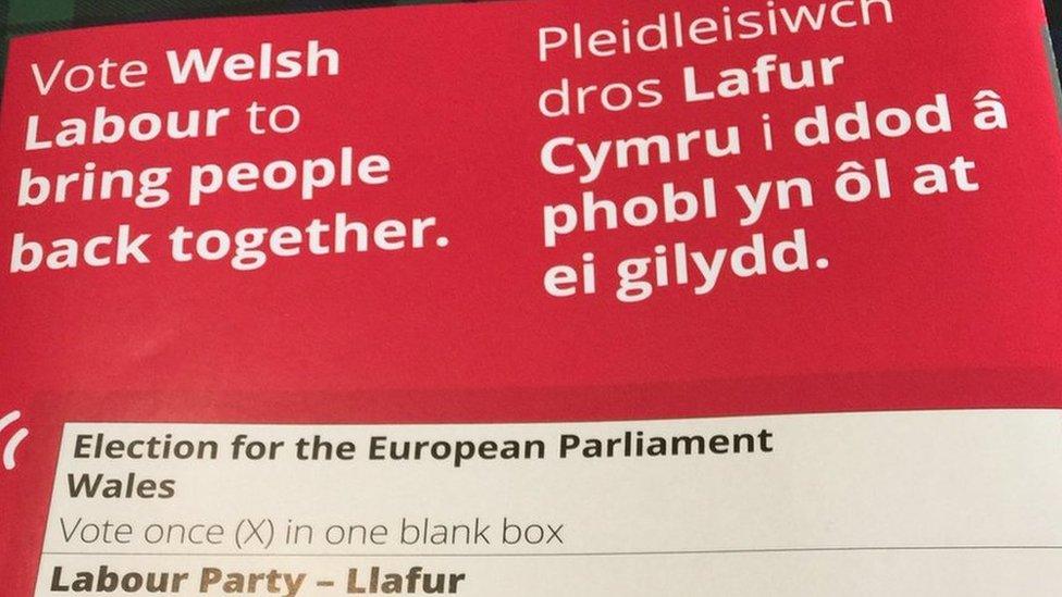 Welsh Labour leaflet