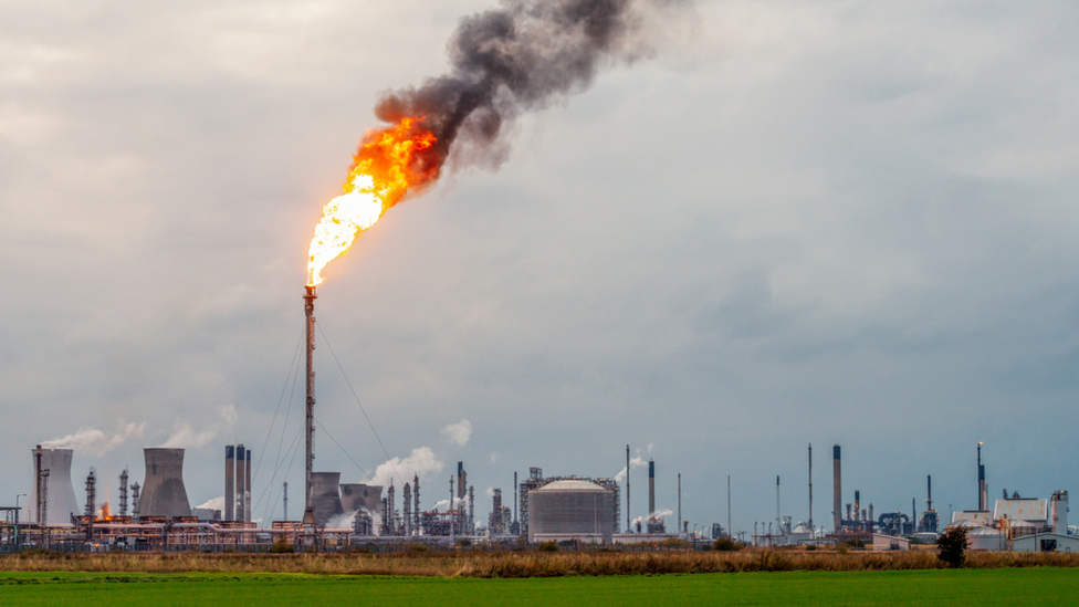 Oil Refinery and Petrochemical Plant at Grangemouth in Scotland