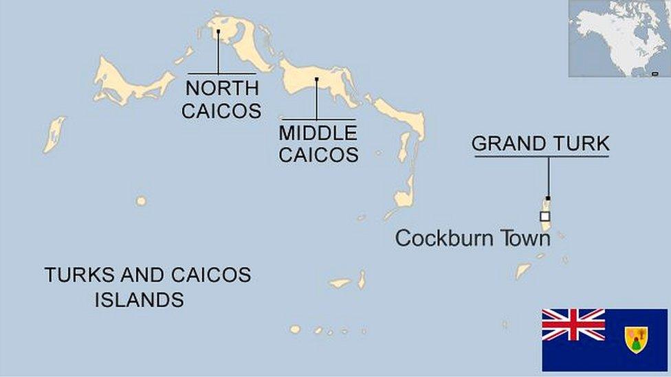 Map of Turks and Caicos