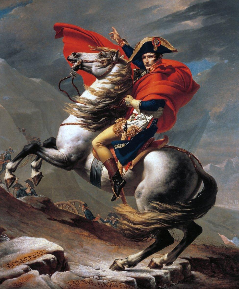 Scott looked to Jacques-Louis David's paintings of Napoleon