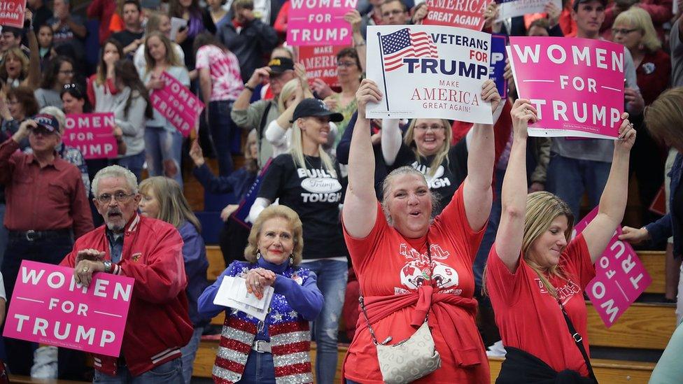 Trump supporters in Wisconsin on 2 November, 2016