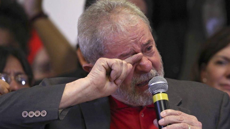 Lula during press conference in Sao Paulo