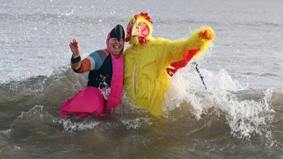 Whitley Bay New Year dip