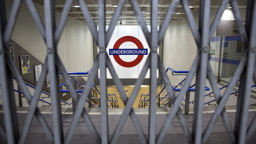 Tube strike shutters across