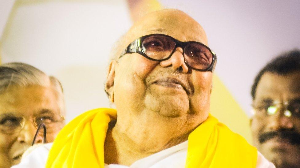 Karunanidhi at an election really