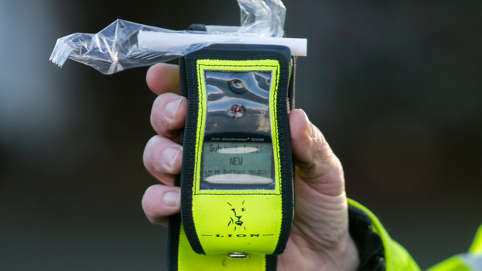 Breath test device