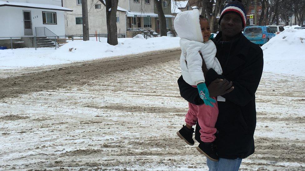 Refugee claimants arrive at the Welcome Place in Winnipeg