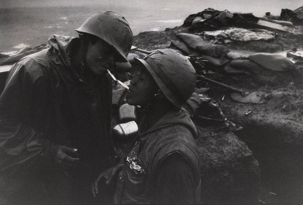 War portrait of two men in Vietnam, 1967