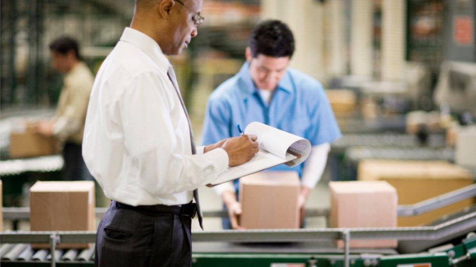 Packaged goods on a conveyor belt