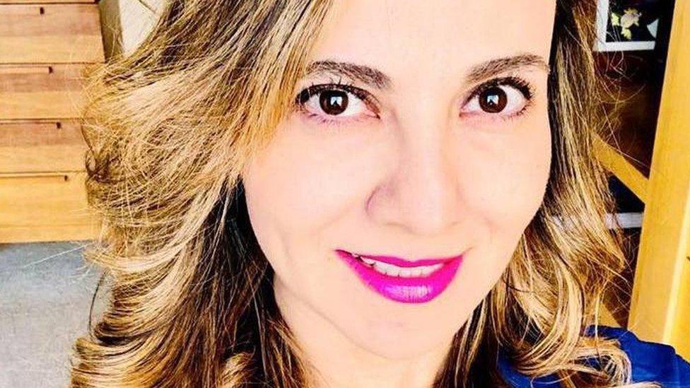 A selfie by Abril Pérez Sagaón, who was murdered in her car in Mexico City on Monday