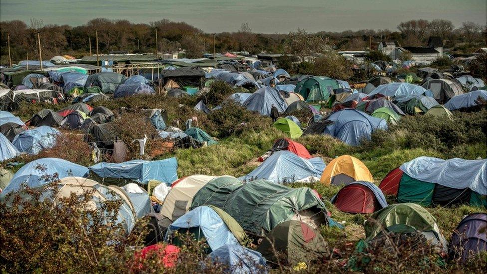 Refugee camp at Calais