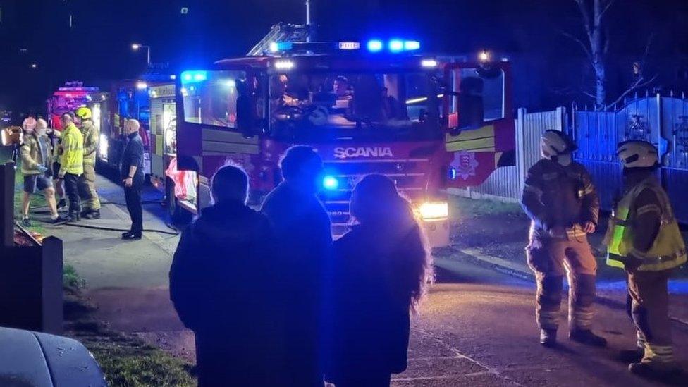 House fire in Chadwell St Mary