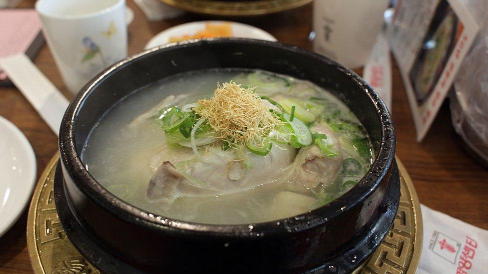 Wild Ginseng and baby chicken with rice soup