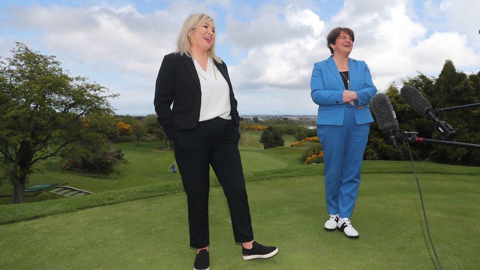 Arlene Foster and Michelle O'Neill