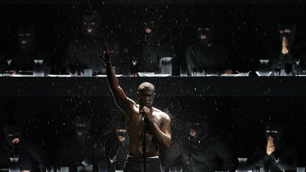 Stormzy at the 2018 Brit Awards